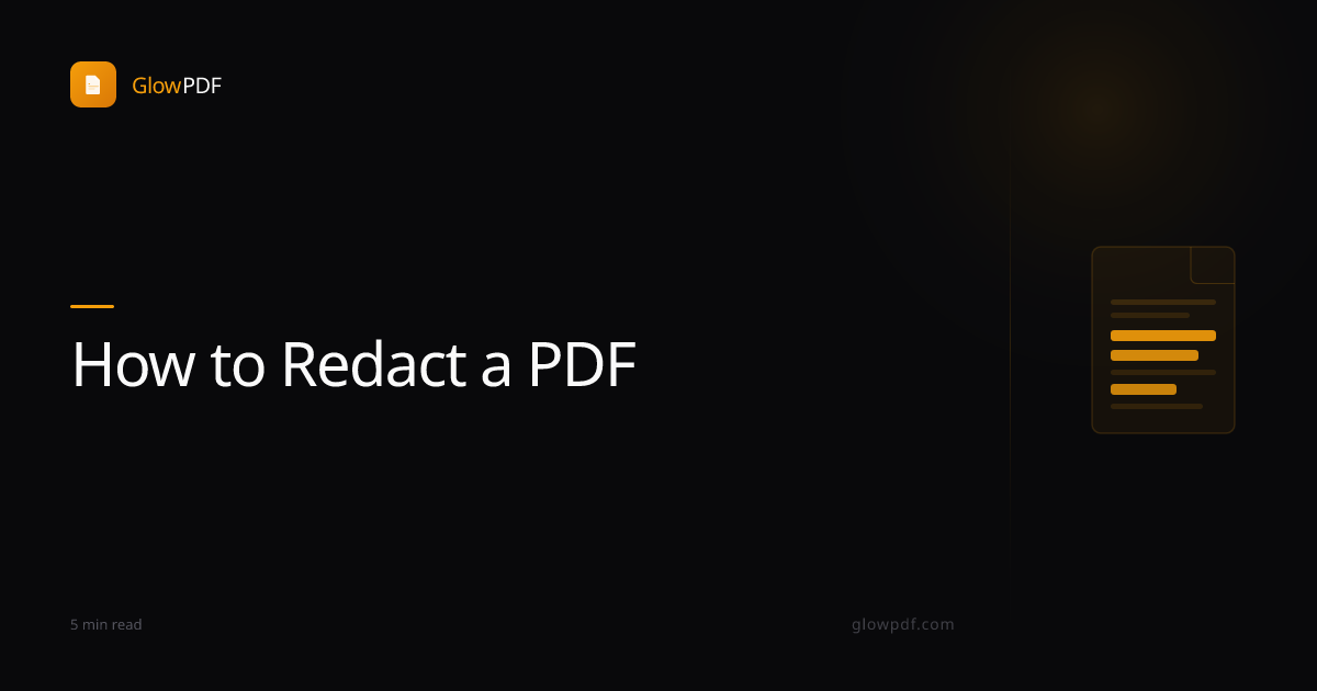How to Redact a PDF — Permanently Hide Sensitive Information